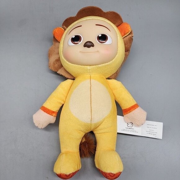 Cocomelon JJ Liom Cat 9" Yellow Plush Doll Soft Toy Plastic Face - Picture 1 of 5